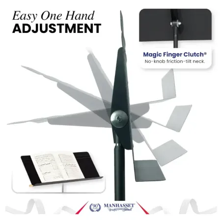 suporte de música para orquestra manhasset mh5101 preto