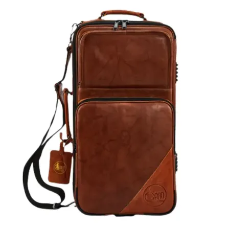 estojo gard 5ecln lt 3 trompetes couro castanho couro antigo