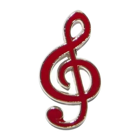 PIN CLAVE DE SOL ROJA GMUSICAL G Musical - 1