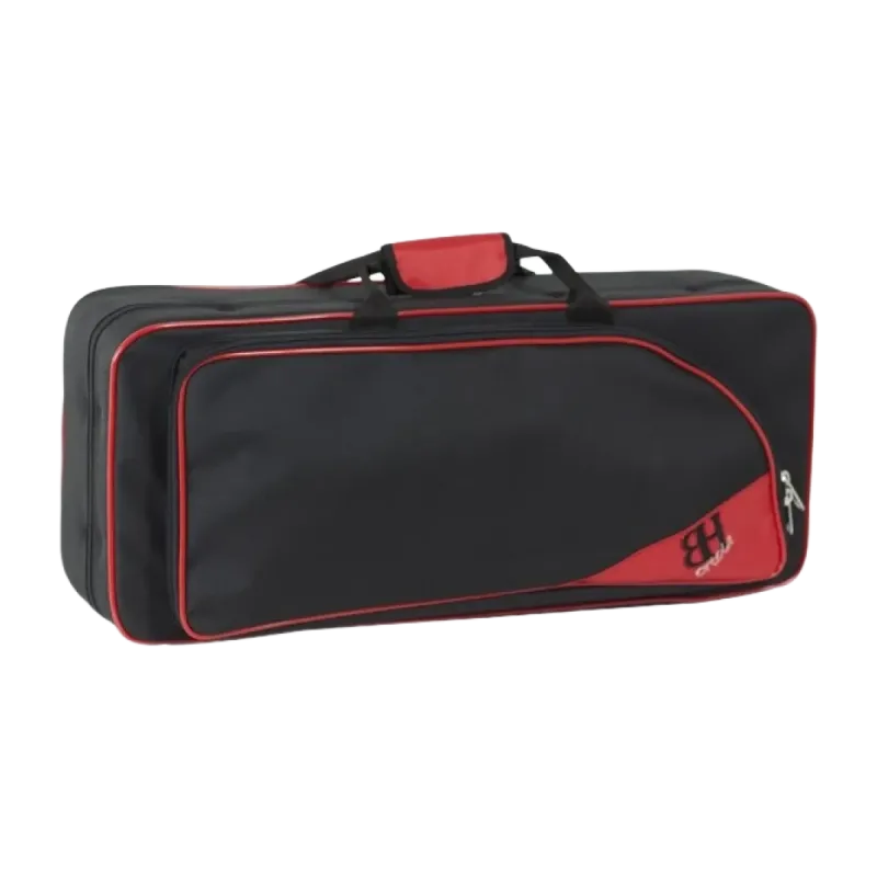 Estojo para saxofone alto HB112 Preto/Vermelho Mochila - Sanganxa.com