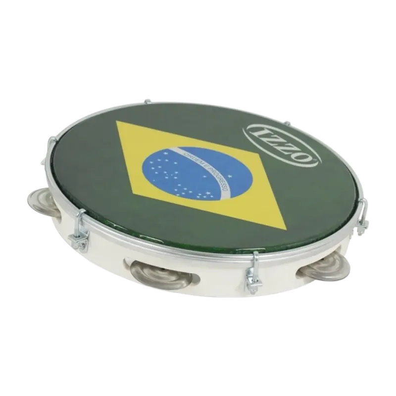 Pandeiro 10" Abs P/Brasil Izzo Ref. Iz3438 Branco - Izzo - Sanganxa.com