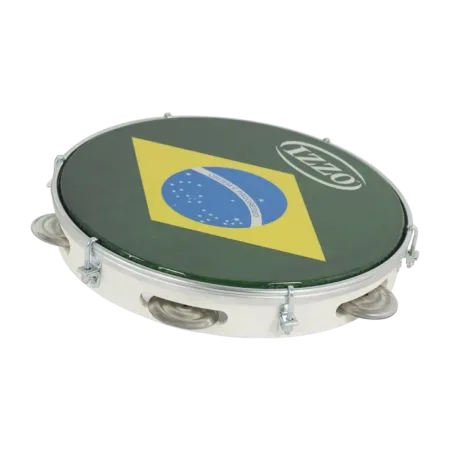 Pandeiro 10" Abs P/Brasil Izzo Ref. Iz3438 Branco - Izzo - Sanganxa.com