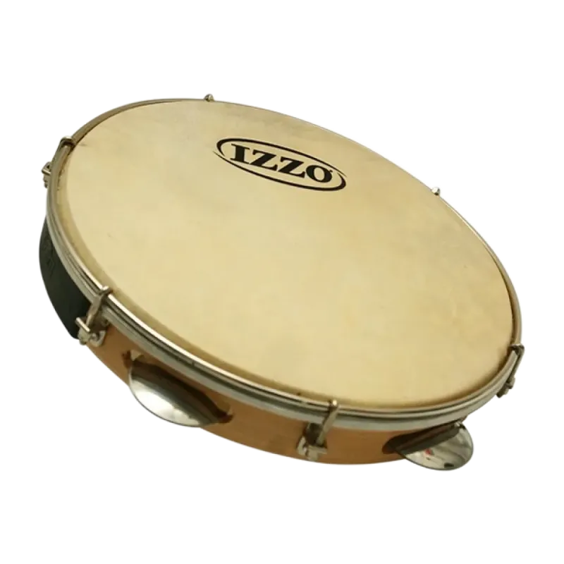 PANDEIRO IZZO 10" MADERA CON PARCHE PIEL IZ4430
