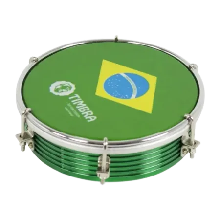 Tamborim 6" Aluminio Timbra Ti8670 Verde - Timbra -  Sanganxa.com