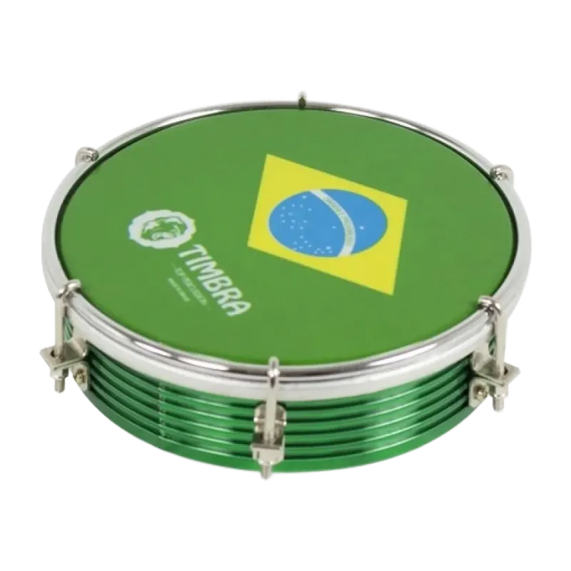 Tamborim 6" Alumínio Timbra Ti8670 Verde - Timbra - Sanganxa.com