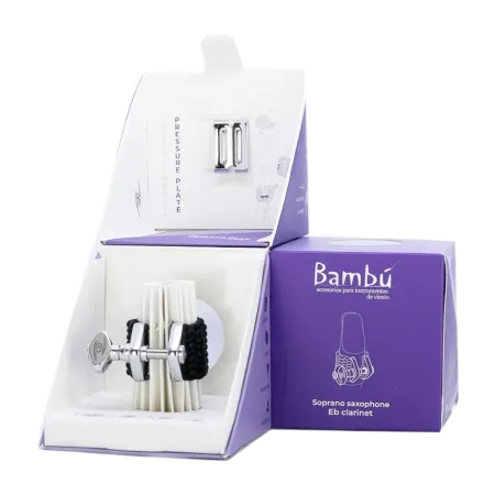 Abrazadera Saxo Soprano Bambu Nova Tourmaline Black - Sanganxa.com