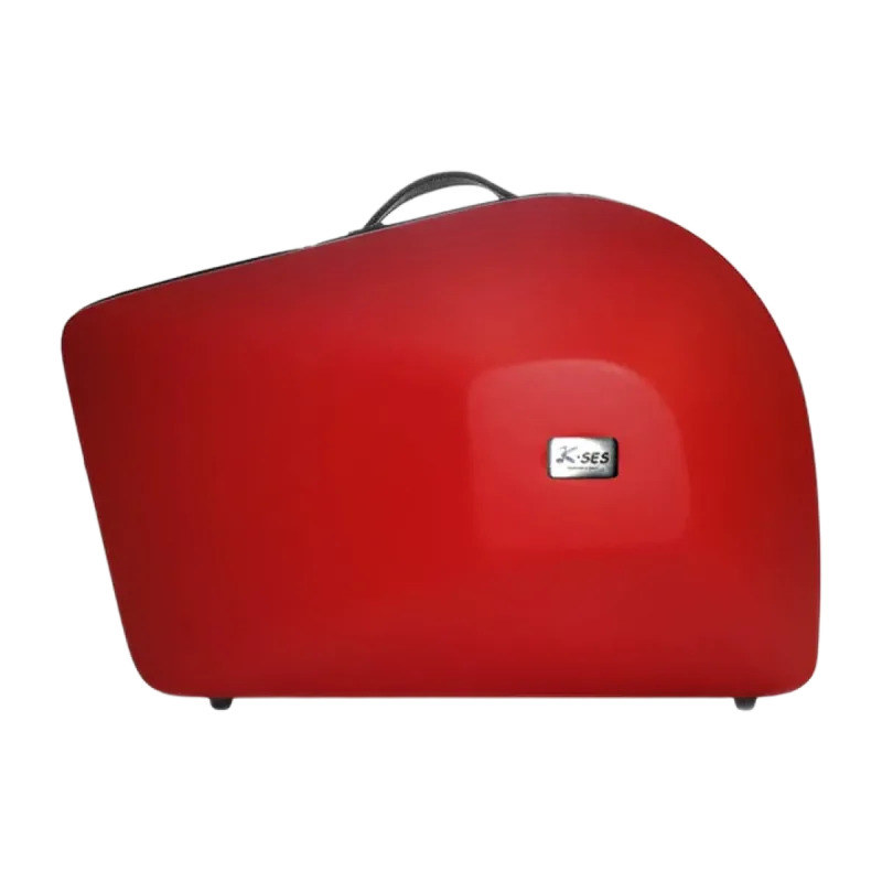 K-Ses Premium Red Matte Horn Estojo de trompa amovível com silenciador de trompa amovível - Sanganxa.com