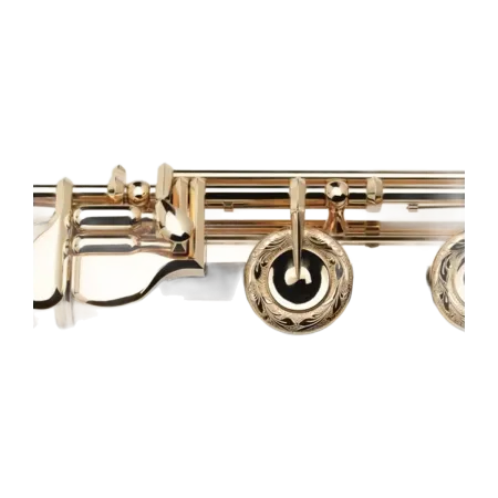 Flauta Powell Personalizada feita à mão em ouro 14K/14K AF14 - Sanganxa.com
