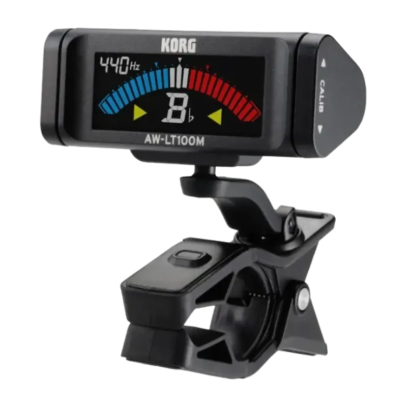 Afinador KORG AW LT100M CLIP ON TUNER, com pinça maior