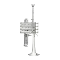 Trompete Piccolo B&S 3131/2 S Prateado Bb/A - Sanganxa.com