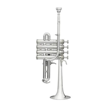 Trompete Piccolo B&S 3131/2 S Prateado Bb/A - Sanganxa.com