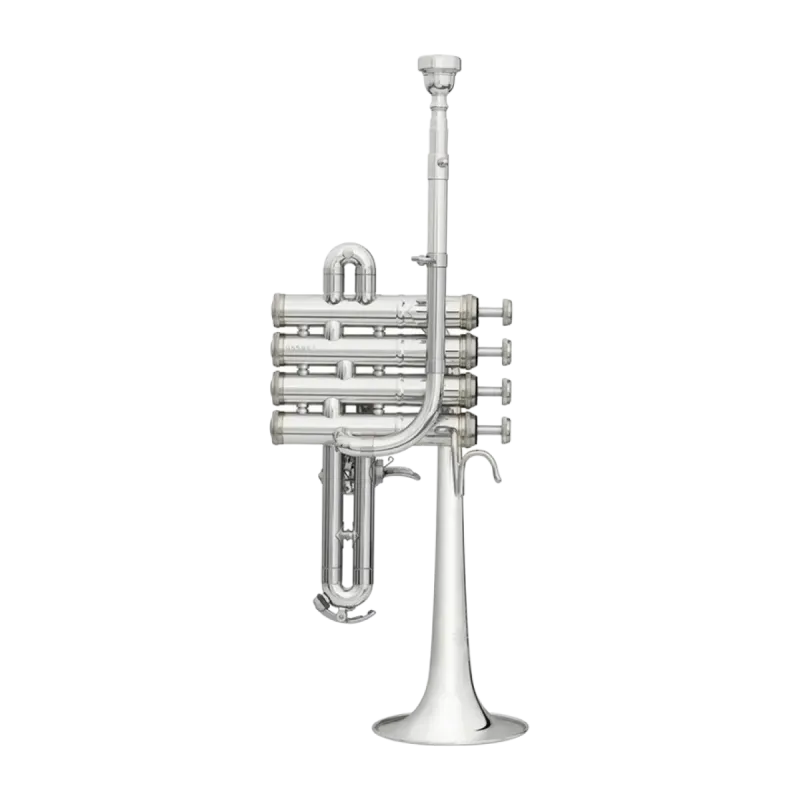Trompete Piccolo B&S 3131/2 S Prateado Bb/A - Sanganxa.com