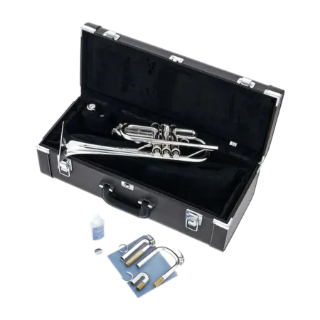 Trompete Yamaha YTR-6610S Eb/Re banhado a prata - Sanganxa.com