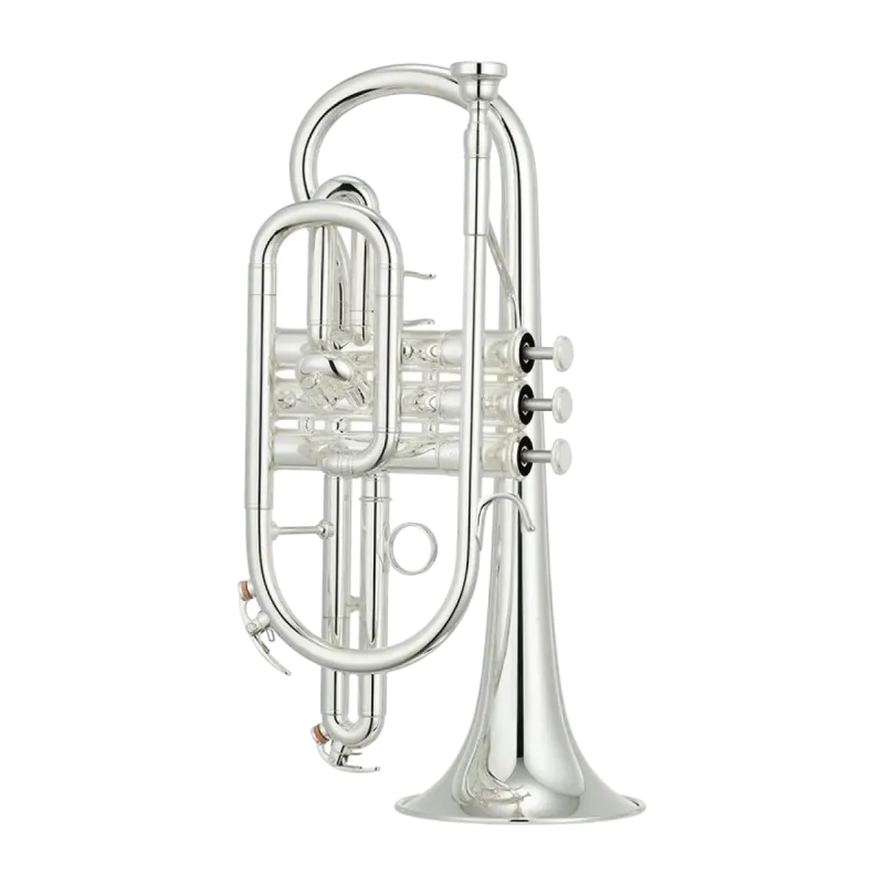 yamaha ycr 4330 gs ii cornet bb banhado a prata | sanganxa music store