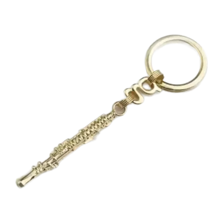 Porta-chaves Oboé GMUSICAL Ouro 18K alta bijutaria