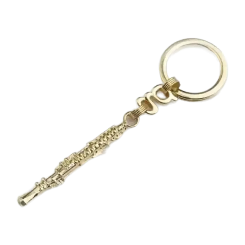 Porta-chaves Oboé GMUSICAL Ouro 18K alta bijutaria