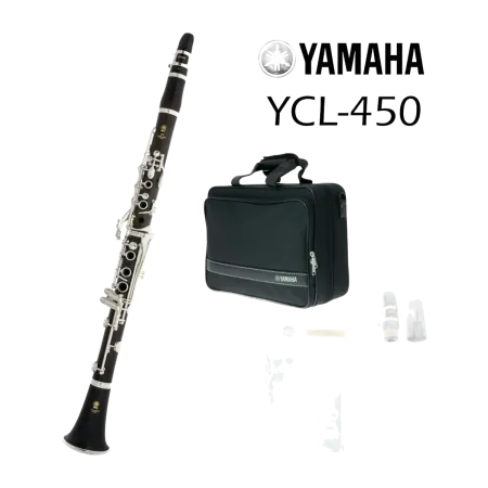 Clarinete Yamaha YCL-450 Clarinete de sopro de madeira com chaves prateadas - Sanganxa.com
