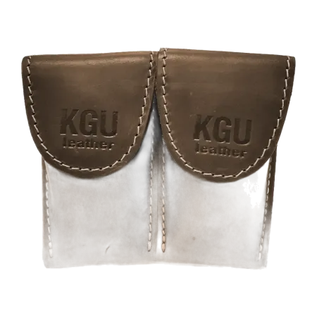FUNDA 2 BOQUILLAS TROMPA KGUBRASS PIEL MARRON