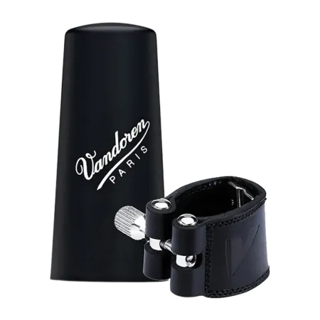 braçadeira para clarinete vandoren em pele lc21p - sanganxa music store