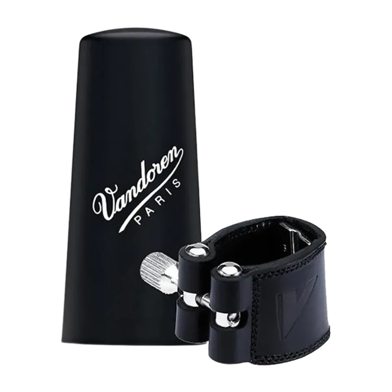 braçadeira para clarinete vandoren em pele lc21p - sanganxa music store