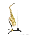 suporte para saxofone e flauta ou clarinete hercules ds532bb - sanganxa music store