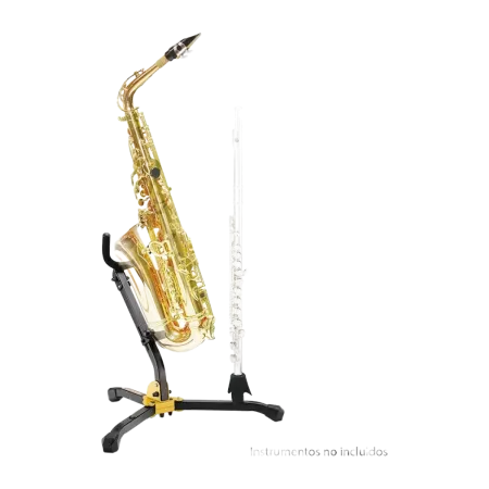 suporte para saxofone e flauta ou clarinete hercules ds532bb - sanganxa music store
