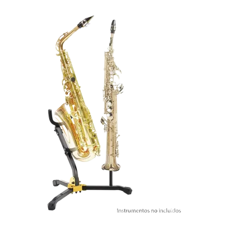 suporte para saxofone alto e soprano hercules ds533bb - sanganxa music store