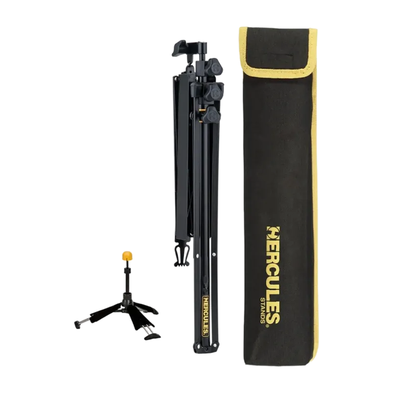 suporte para clarinete hercules ds440bp travlite + suporte para música - sanganxa music store