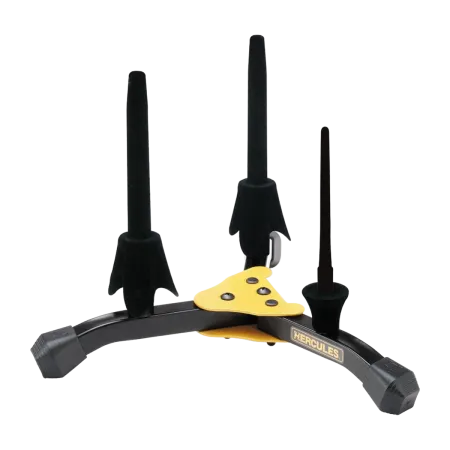suporte hercules 2 clarinetes ou clarinete/flauta e flautim ds543b - sanganxa music store