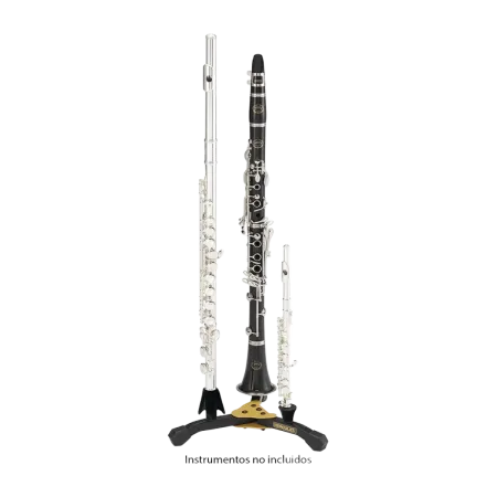 suporte hercules 2 clarinetes ou clarinete/flauta e flautim ds543b - sanganxa music store