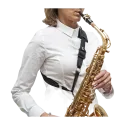 bg s02m correia de ombro para saxofone com gancho de metal - sanganxa music store
