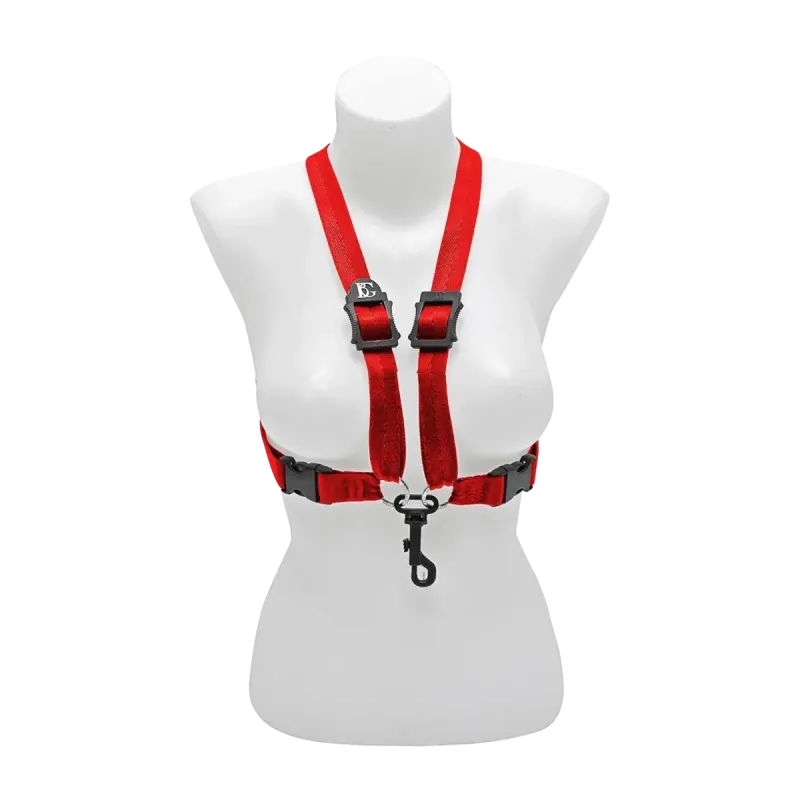 arnês para saxofone bg s419sh vermelho mulher - sanganxa music store