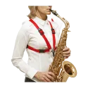 arnês para saxofone bg s419sh vermelho mulher - sanganxa music store
