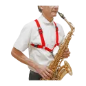 bg s409sh arnês para saxofone red man - sanganxa music store