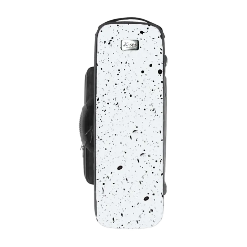 Estojo para saxofone soprano K-Ses Premium Fusion Branco Brilhante - Sanganxa.com