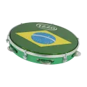 Pandeiro Izzo 10" Abs Verde Cor Bandeira do Brasil Patch Iz3438 - Sanganxa.com