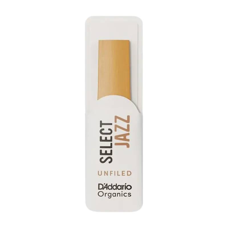 Palheta para saxofone soprano D'addario Organic Select Jazz Unfiled - Sanganxa.com