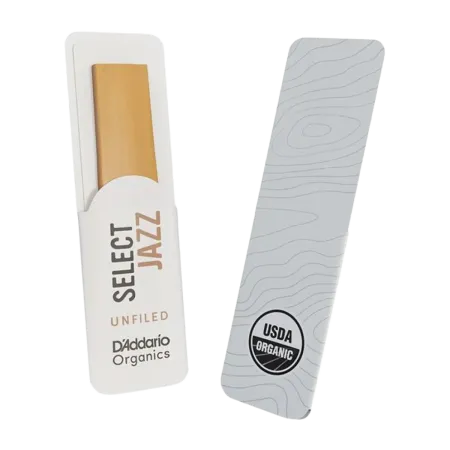 Palheta para saxofone soprano D'addario Organic Select Jazz Unfiled - Sanganxa.com