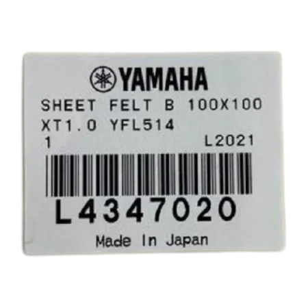 Folha de feltro YAMAHA L4347020 100x100xT1.0 - sanganxa