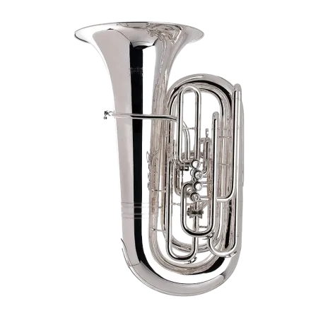 TUBA ADAMS 4/4 4 PISTONES+1 CILINDRO PLATEADA EN DO - 2