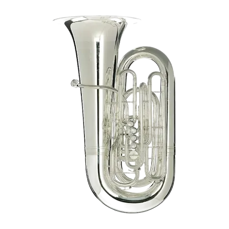 Tuba Melton 5450 S Thor 5/4 Pistões com acabamento prateado - Sanganxa.com