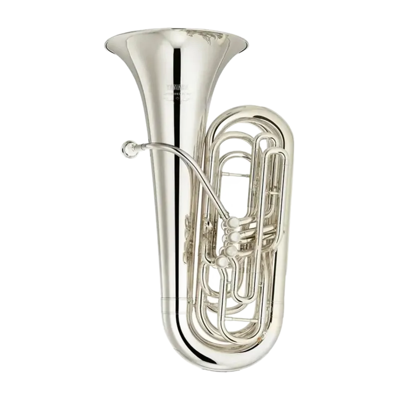 Tuba Yamaha YCB-621 S Banhada a Prata em Dó 3/4 - Sanganxa.com