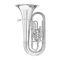 TUBA MELTON 2250 S ORCHESTRA PLATEADA 6/4 EN FA - 1