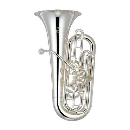 TUBA YAMAHA YFB-621 S CUSTOM 3/4 PLATEADA EN FA - 1