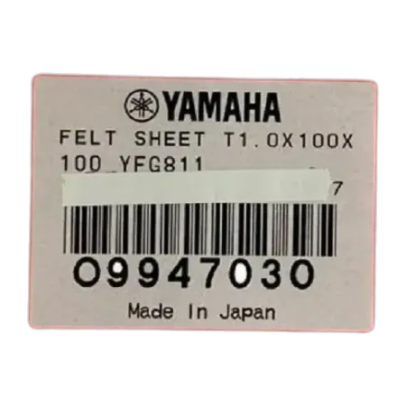 Folha de feltro YAMAHA O9947030 T1.0X100X100 - sanganxa