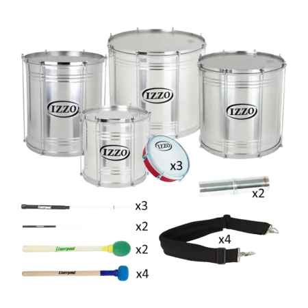 Batucada Pack Izzo de 9 instrumentos de percussão -Sanganxa.com