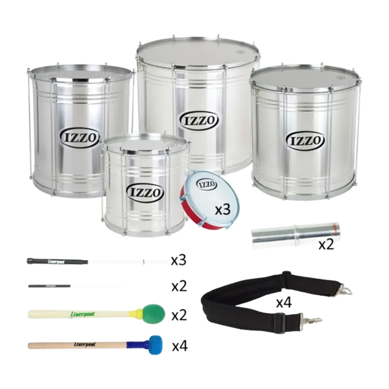 Batucada Pack Izzo de 9 instrumentos de percussão -Sanganxa.com