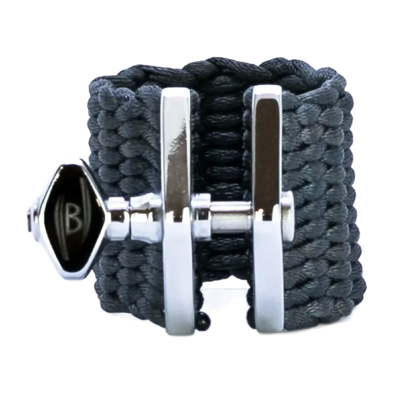 Abraçadeira para Saxofone Soprano Bambu Nova Cinza Grafite - Abraçadeira para Saxofone Soprano Bambu Nova Cinza Grafite Sanganxa
