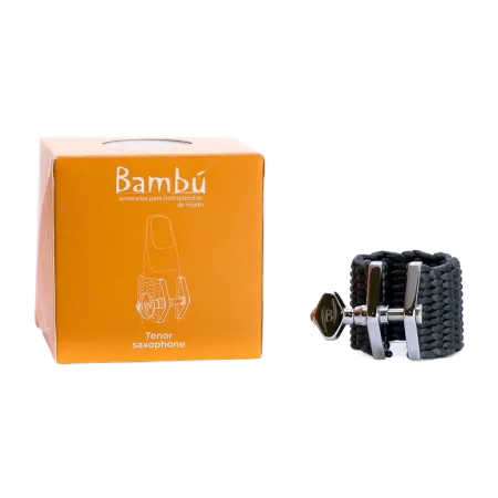 Abraçadeira para Saxofone Tenor Bambu Nova Cinza Grafite - Bambu Nova Cinza Grafite Sanganxa.com