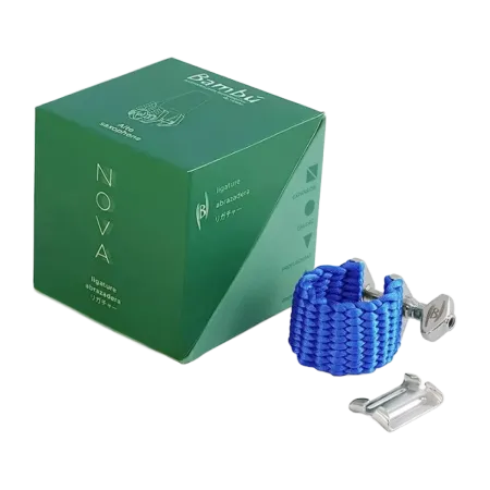 Abraçadeira para saxofone alto Bamboo Nova Sapphier Blue - Bambu Nova Sapphier Blue Sanganxa.com